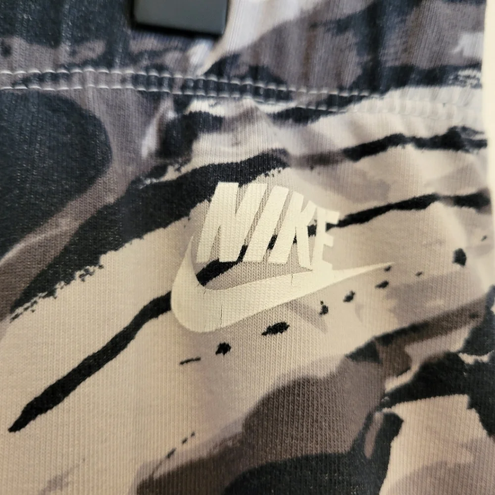 Nike Just Do It Black White Gray Marbled Camo Splash Patterned Leggings High EUC - Picture 6 of 7